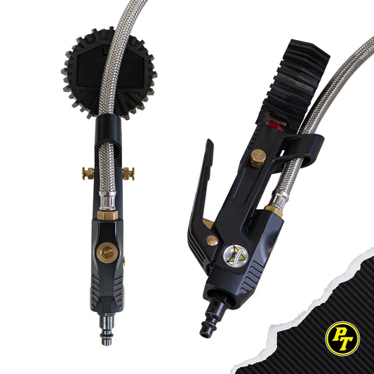 Big Kahuna Analog - Ventoso™ RED Tire Inflator with Gauge, 6 ft. Hose, and Quick-Switch Chucks