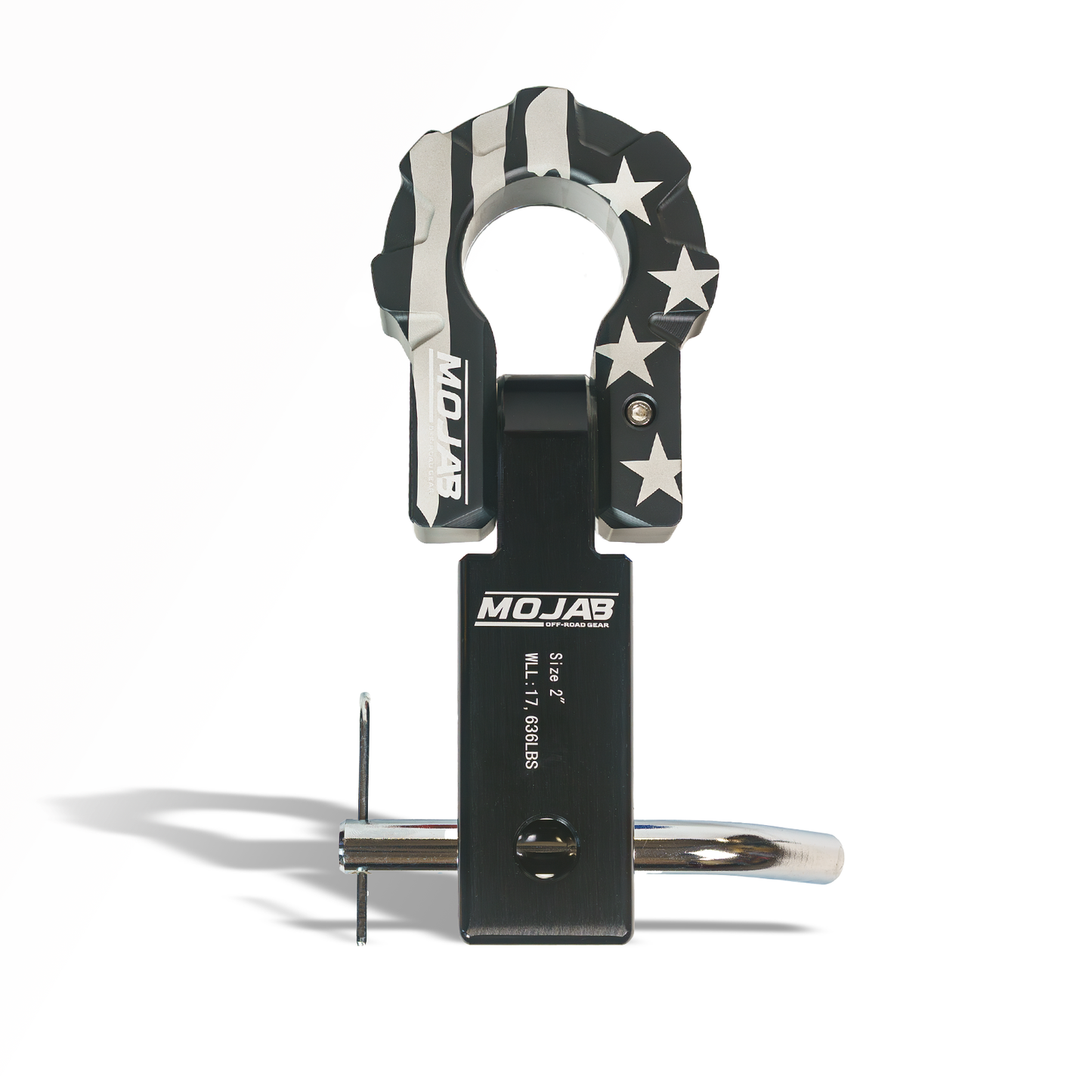 2'' Aluminum Hitch Receiver with Aluminum D-Shackle 9T-Ceramic coated (Lifetime Warranty)