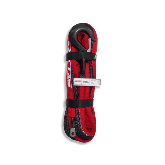 3/8'' x 85' Synthetic Winch Rope with Removeable forged winch hook
