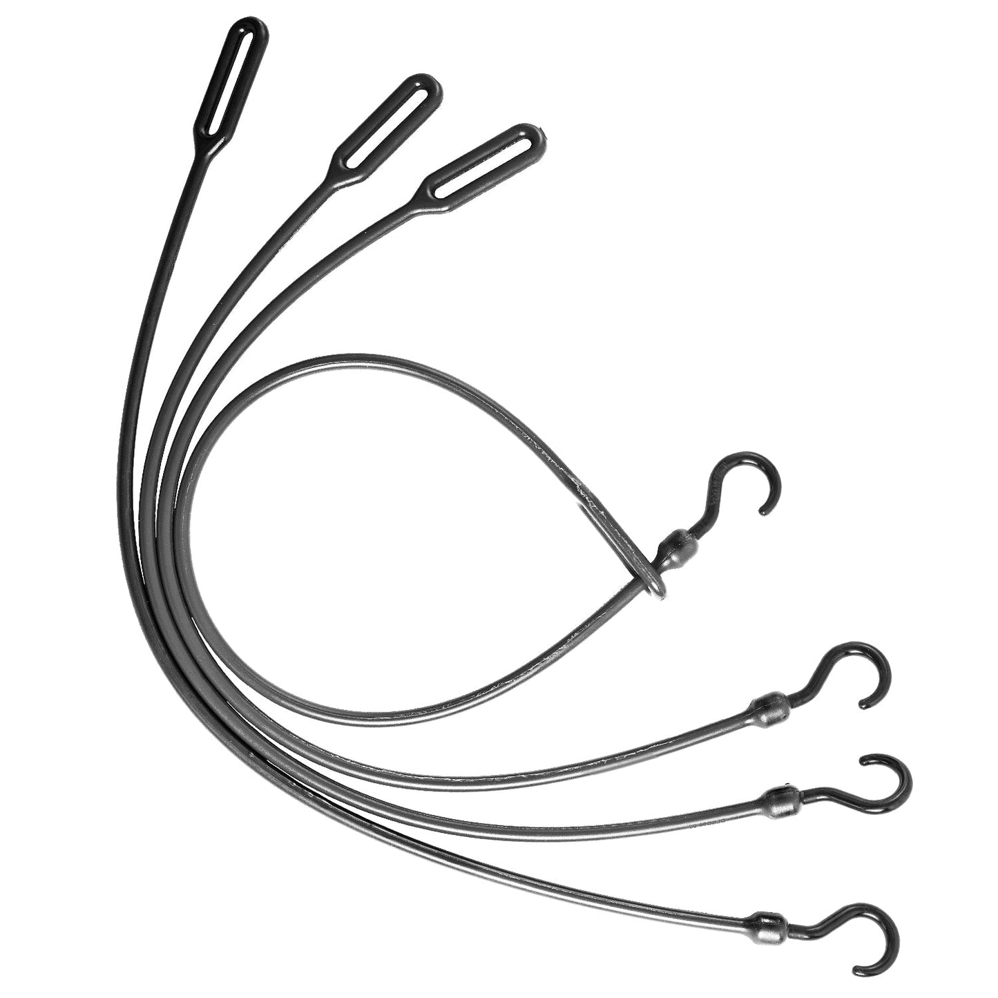 30" Loop End Heavy Duty Poly Bungee Cord, 4 Pack
