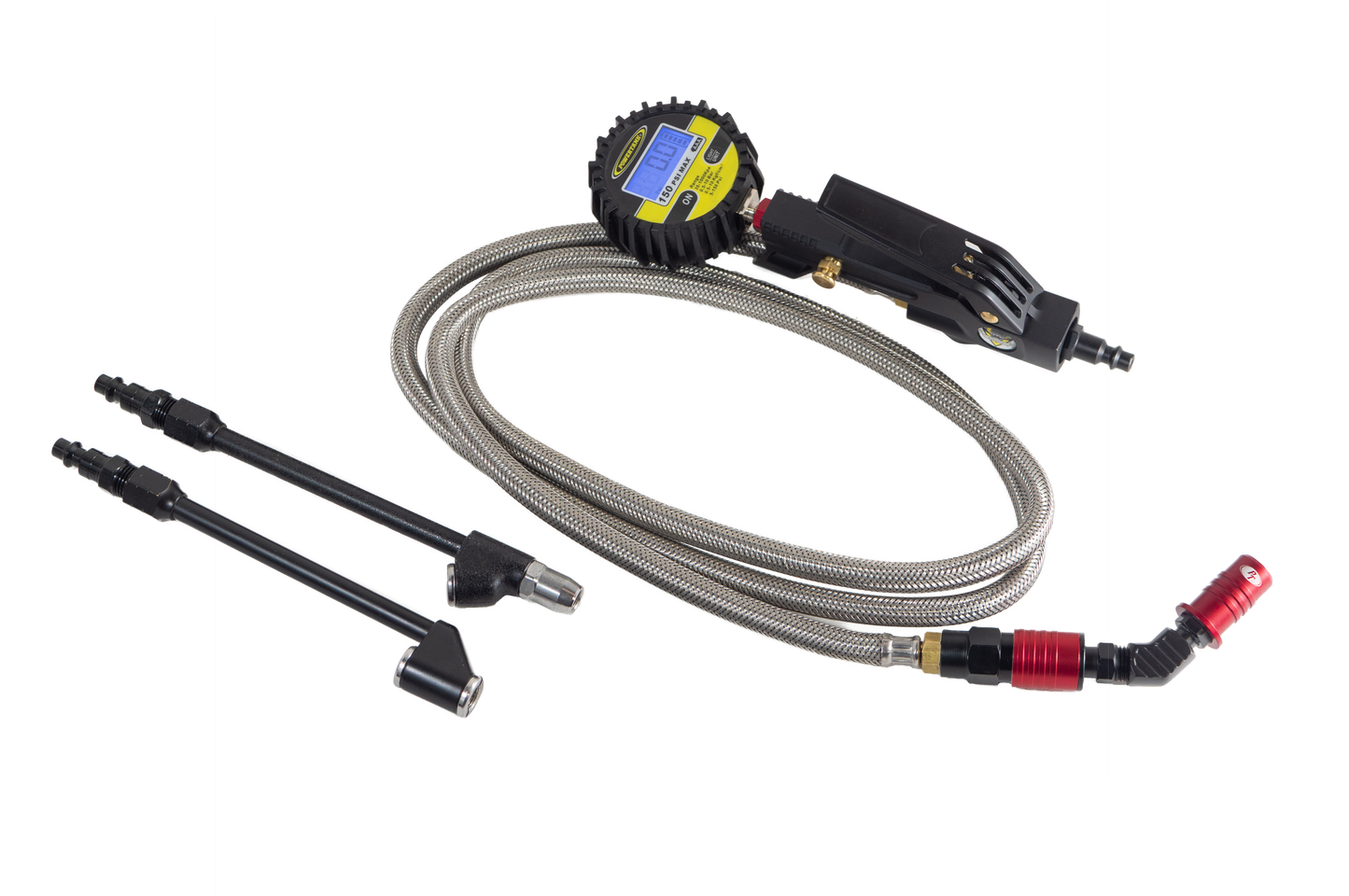 Big Kahuna Digital - Ventoso™ RED Tire Inflator with Gauge, 6 ft. Hose, and Quick-Switch Chucks
