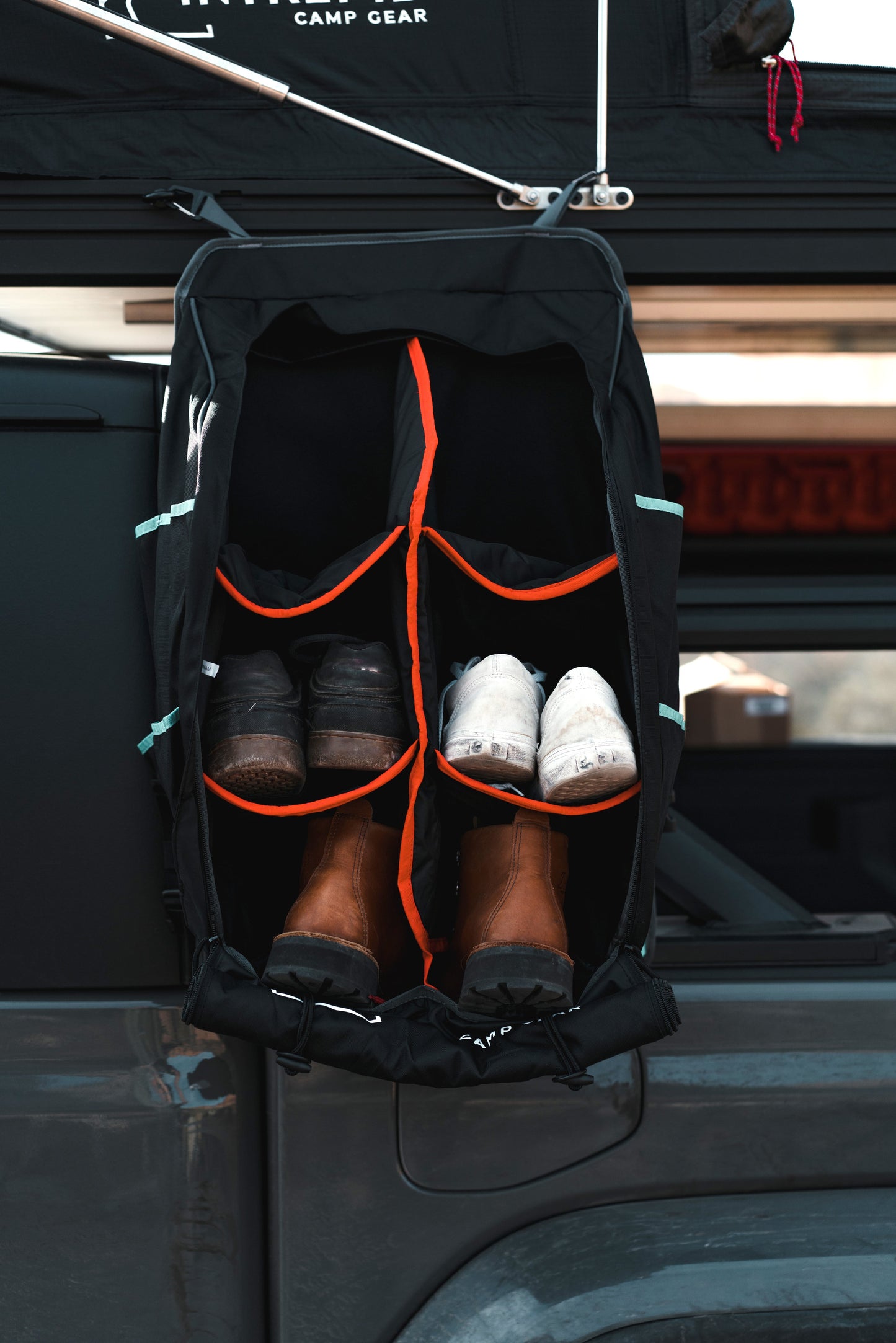 Camping Shoe Storage System