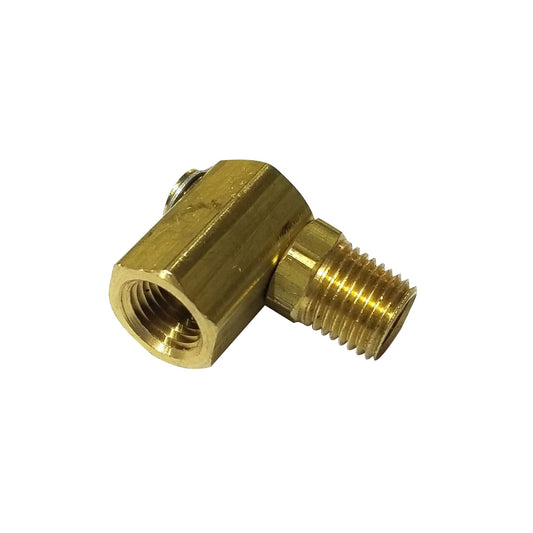 1/4" MPT x 1/4" FPT Brass Swivel Elbow