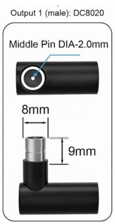 SB50 to 8mm male (DC8020)