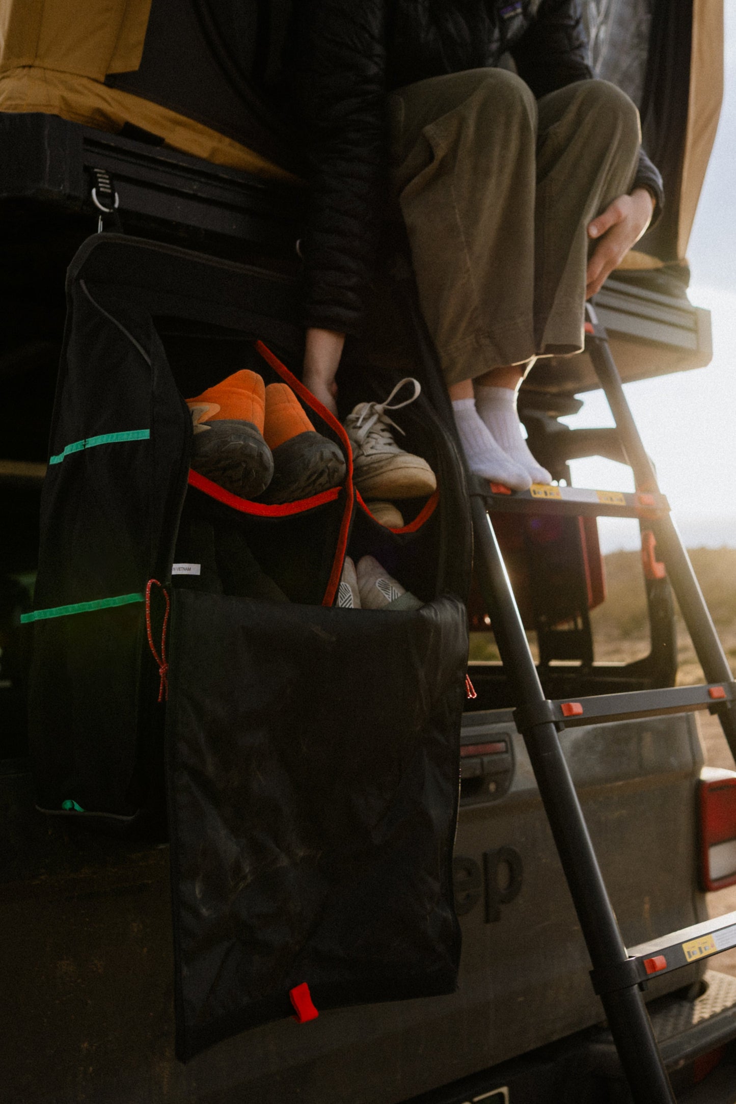 Camping Shoe Storage System