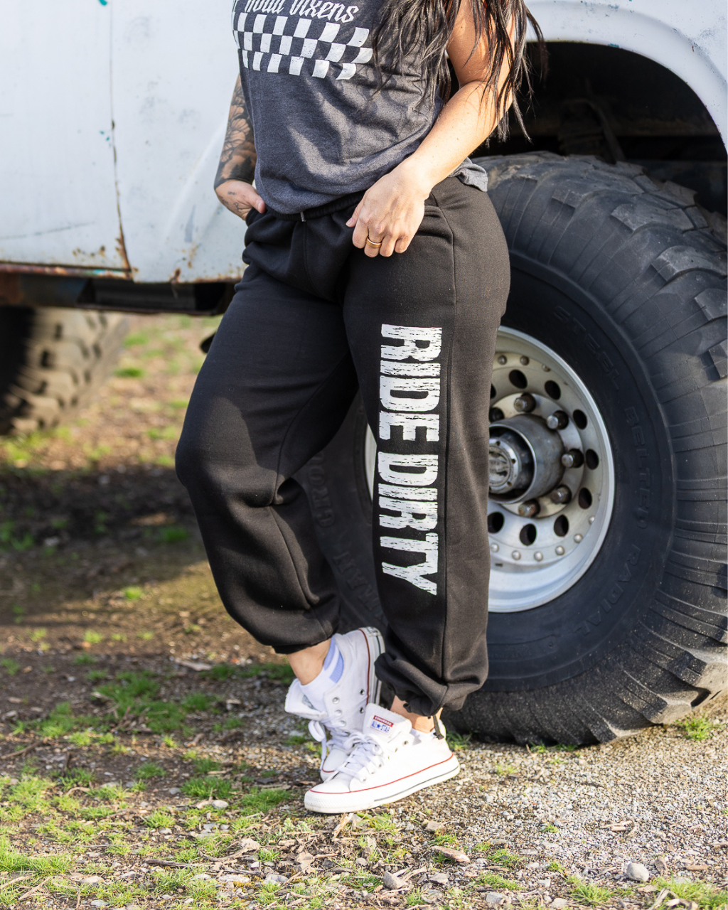Ride Dirty Open Bottom Sweats