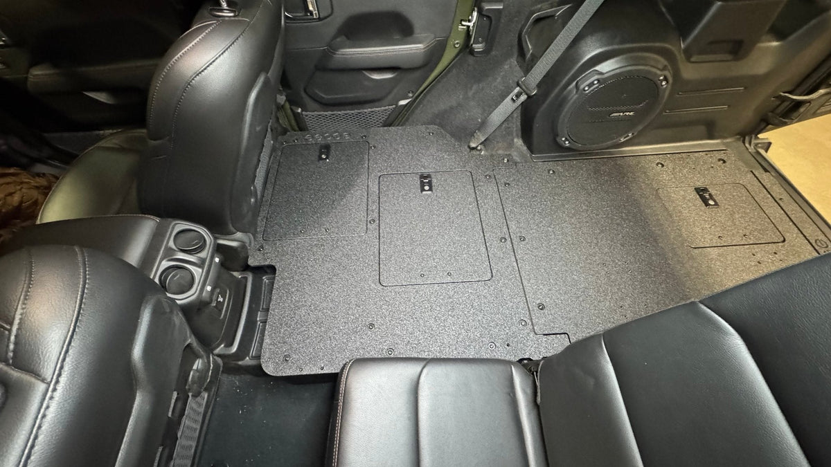 Jeep Wrangler 2024-Present JLU 4 Door - Second Row Seat Delete Plate System - V2