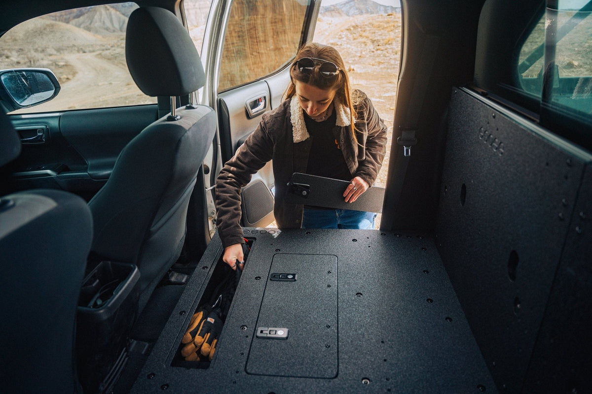 Toyota Tacoma 2005-2023 2nd and 3rd Gen Double Cab Version 2 - Second Row Seat Delete Plate System