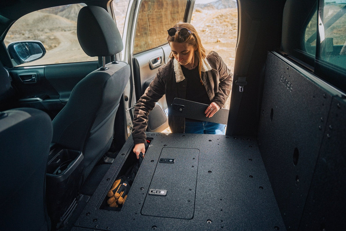 Toyota Tacoma 2005-2023 2nd and 3rd Gen Double Cab Version 2 - Second Row Seat Delete Plate System