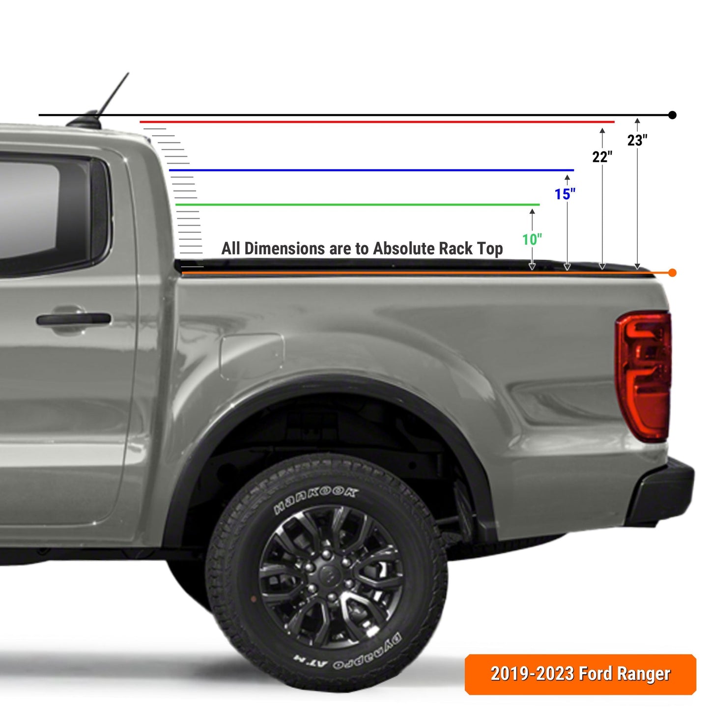 Ford Ranger Bed Rack for Retrax XR Covers (2019+) | XTR1