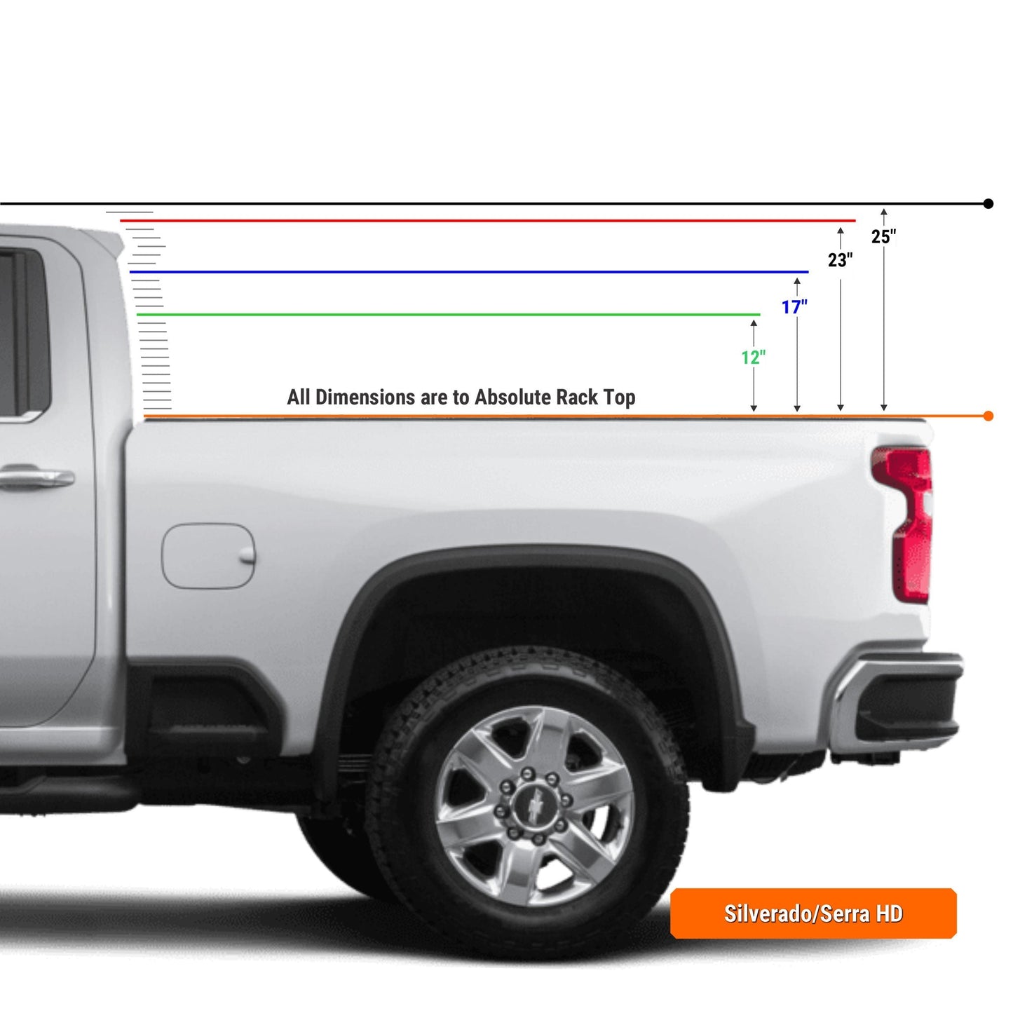 Chevy Silverado / GMC Sierra 2500HD / 3500HD Bed Rack for Retrax XR Covers | XTR1